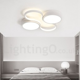 Lampada da soffitto moderna e contemporanea in alluminio dimmerabile, da montare a filo, per soggiorno, camera da letto, può essere utilizzata anche come applique.