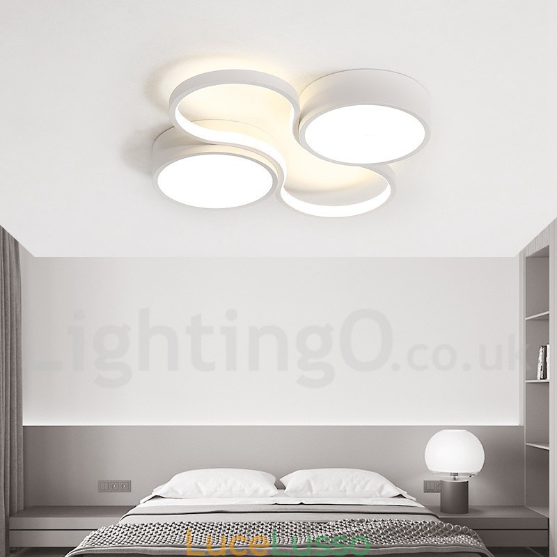 Lampada da soffitto moderna e contemporanea in alluminio dimmerabile, da montare a filo, per soggiorno, camera da letto, può essere utilizzata anche come applique.