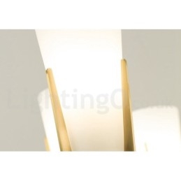 Lampadario a sospensione in cristallo di ottone retrò vintage con paralumi in vetro