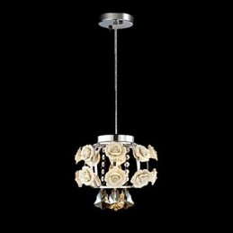 Lampadario Cristallo Moderno Contemporaneo Lanterna Metallo 1 Luce
