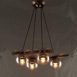 Lampadario in vetro artistico a forma di fagiolo rotondo