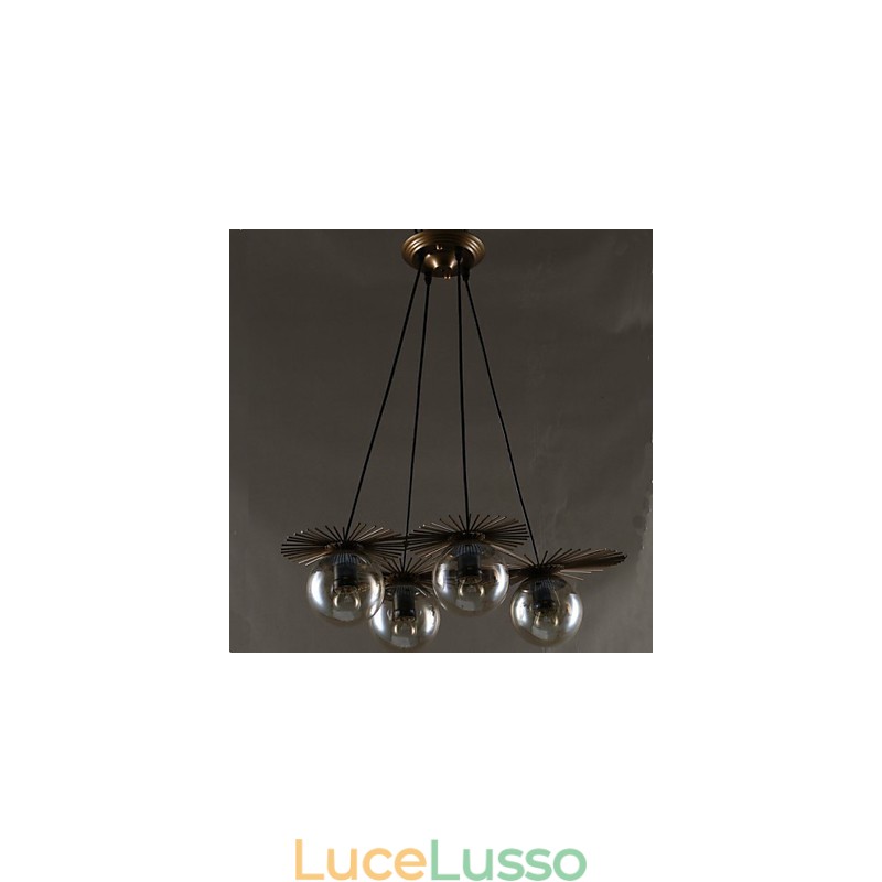 Lampadario in vetro artistico a forma di fagiolo rotondo