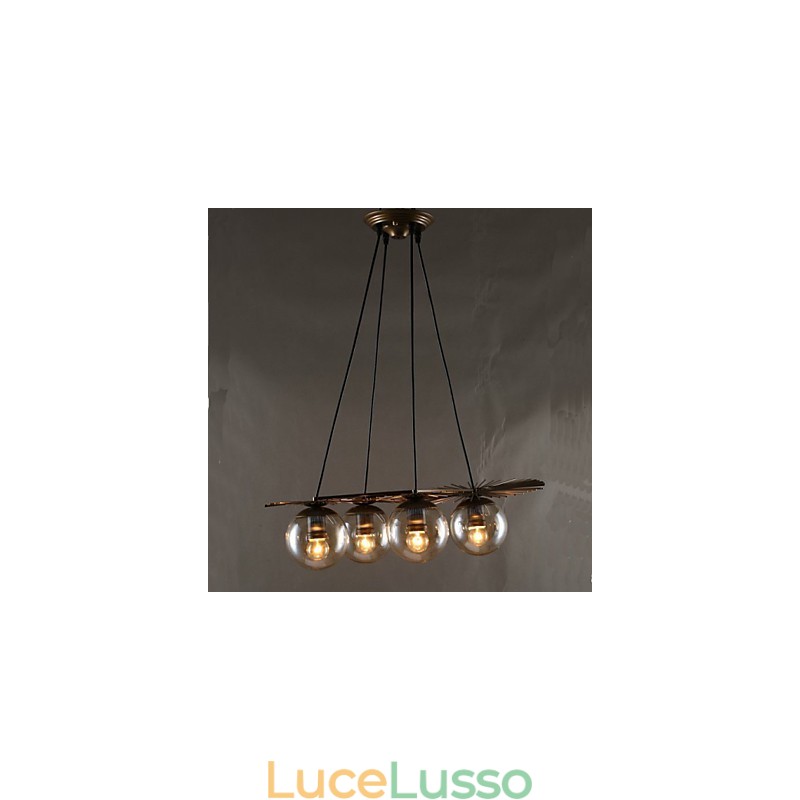 Lampadario in vetro artistico a forma di fagiolo rotondo