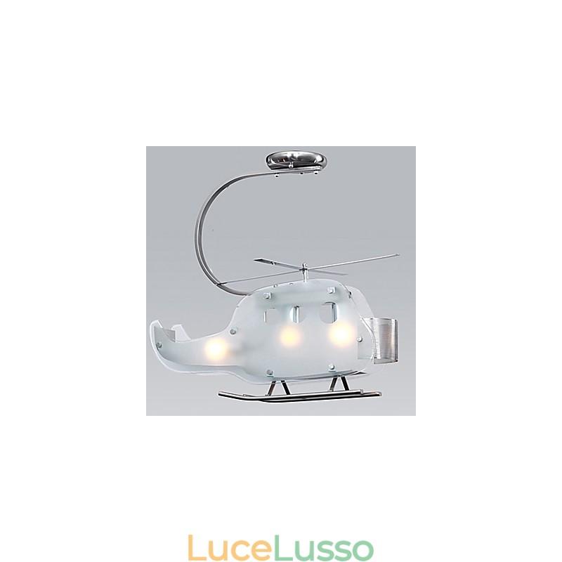 Lampada per bambini semplice Lampada per elicottero in vetro con cartoni animati
