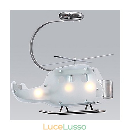 Lampada per bambini semplice Lampada per elicottero in vetro con cartoni animati Lampada per bambini semplice Lampada per elicottero in vetro con cartoni animati