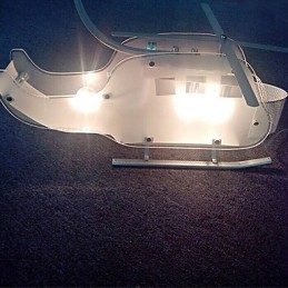 Lampada per bambini semplice Lampada per elicottero in vetro con cartoni animati