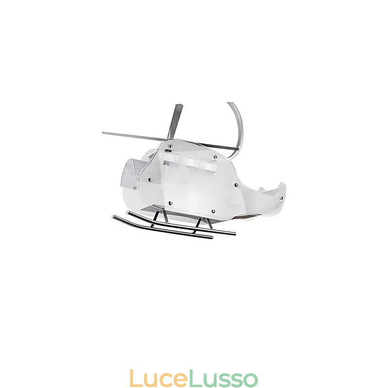 Lampada per bambini semplice Lampada per elicottero in vetro con cartoni animati