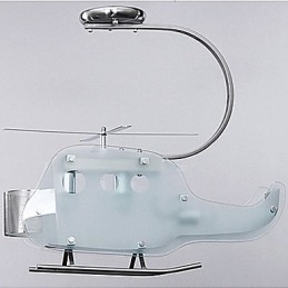 Lampada per bambini semplice Lampada per elicottero in vetro con cartoni animati