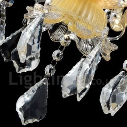 Lampadario a candela moderno e contemporaneo di lusso in cristallo