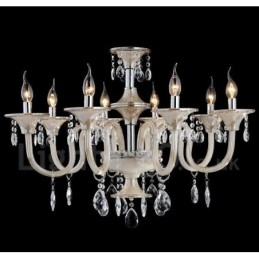 Lampadario a candela moderno e contemporaneo di lusso in cristallo