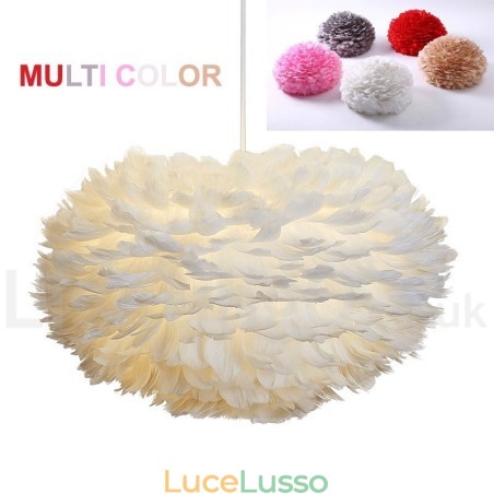 Lampadario a forma di piuma multicolore, moderno e contemporaneo Lampadario a forma di piuma multicolore, moderno e contemporaneo