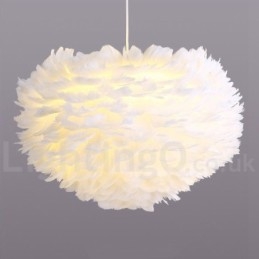 Lampadario a forma di piuma multicolore, moderno e contemporaneo
