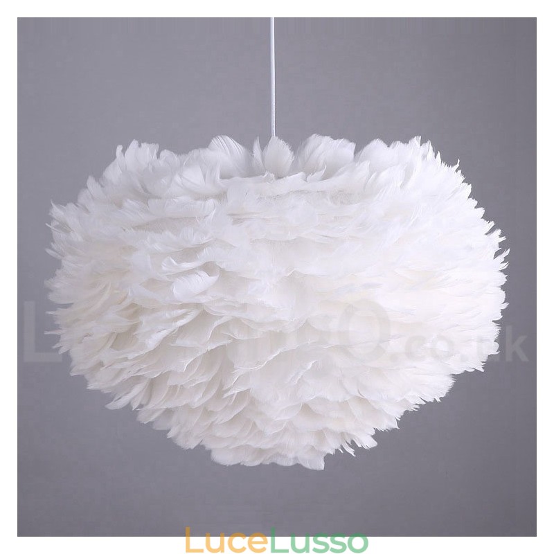 Lampadario a forma di piuma multicolore, moderno e contemporaneo