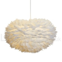 Lampadario a forma di piuma multicolore, moderno e contemporaneo