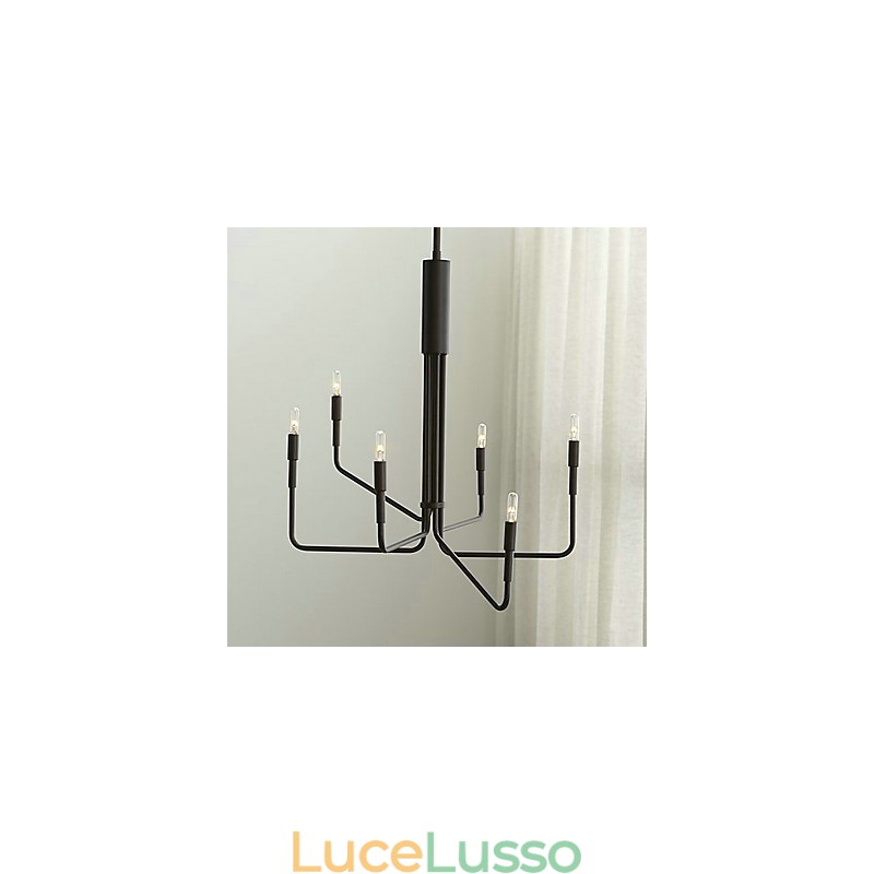 Lampadario in metallo dipinto in stile country