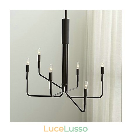 Lampadario in metallo dipinto in stile country Lampadario in metallo dipinto in stile country
