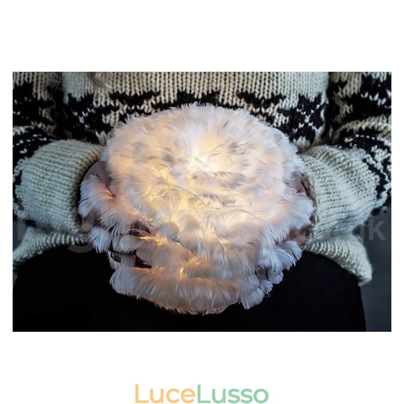Lampadario a forma di piuma multicolore, moderno e contemporaneo