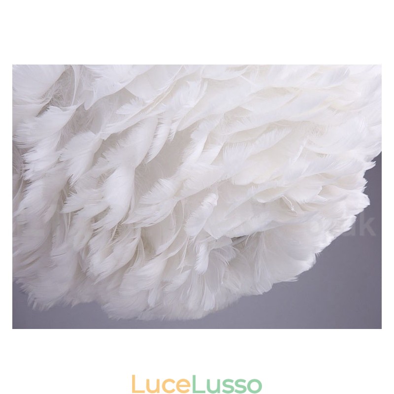Lampadario a forma di piuma multicolore, moderno e contemporaneo