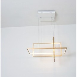 Lampada a sospensione lineare dimmerabile con telecomando Luce ambientale Finiture verniciate Alluminio Design moderno