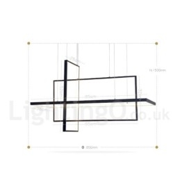 Lampada a sospensione lineare dimmerabile con telecomando Luce ambientale Finiture verniciate Alluminio Design moderno