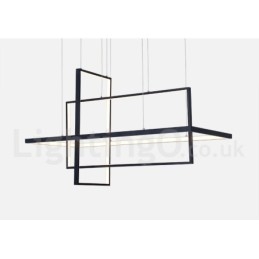Lampada a sospensione lineare dimmerabile con telecomando Luce ambientale Finiture verniciate Alluminio Design moderno