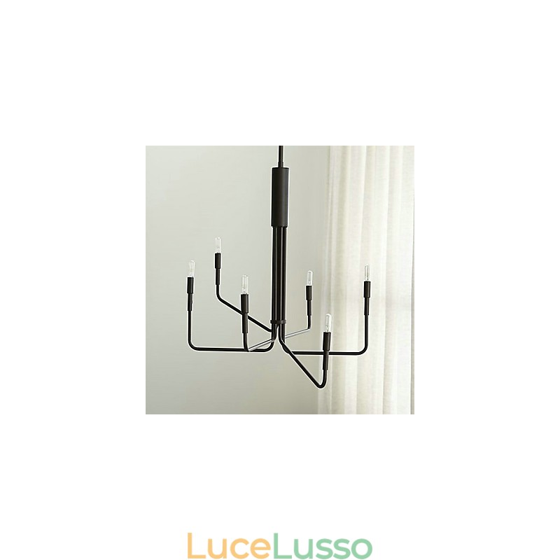 Lampadario in metallo dipinto in stile country