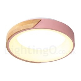 Lampada da soffitto rotonda in legno multicolore dimmerabile con paralume in acrilico Lampada da soffitto in stile nordico