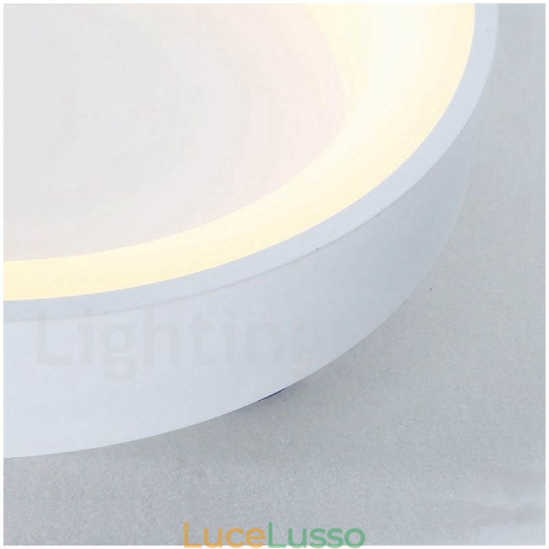 Lampada da soffitto rotonda in legno multicolore dimmerabile con paralume in acrilico Lampada da soffitto in stile nordico