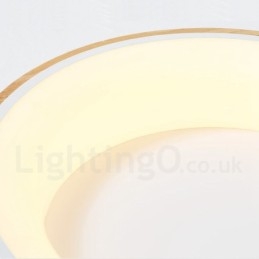 Lampada da soffitto rotonda in legno multicolore dimmerabile con paralume in acrilico Lampada da soffitto in stile nordico