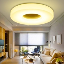 Lampada da soffitto rotonda in legno ultra sottile dimmerabile con paralume in acrilico Lampada da soffitto in stile nordico