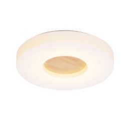 Lampada da soffitto rotonda in legno ultra sottile dimmerabile con paralume in acrilico Lampada da soffitto in stile nordico