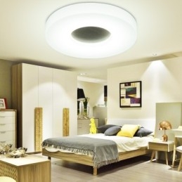 Lampada da soffitto rotonda in legno ultra sottile dimmerabile con paralume in acrilico Lampada da soffitto in stile nordico