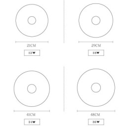 Lampada da soffitto rotonda in legno ultra sottile dimmerabile con paralume in acrilico Lampada da soffitto in stile nordico