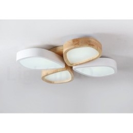 Lampada da soffitto in legno di petalo ultra sottile dimmerabile con paralume in acrilico Lampada da soffitto in stile nordico