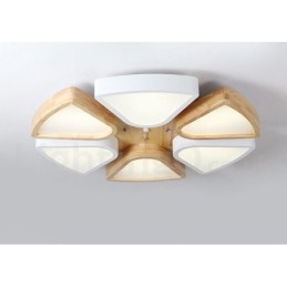 Lampada da soffitto in legno di petalo ultra sottile dimmerabile con paralume in acrilico Lampada da soffitto in stile nordico