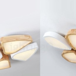 Lampada da soffitto in legno di petalo ultra sottile dimmerabile con paralume in acrilico Lampada da soffitto in stile nordico