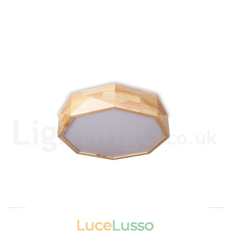 Lampada da soffitto in legno dimmerabile con paralume in acrilico Lampada da soffitto in stile nordico