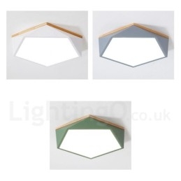 Lampada da soffitto in legno multicolore Macaron dimmerabile con paralume in acrilico Lampada da soffitto in stile nordico