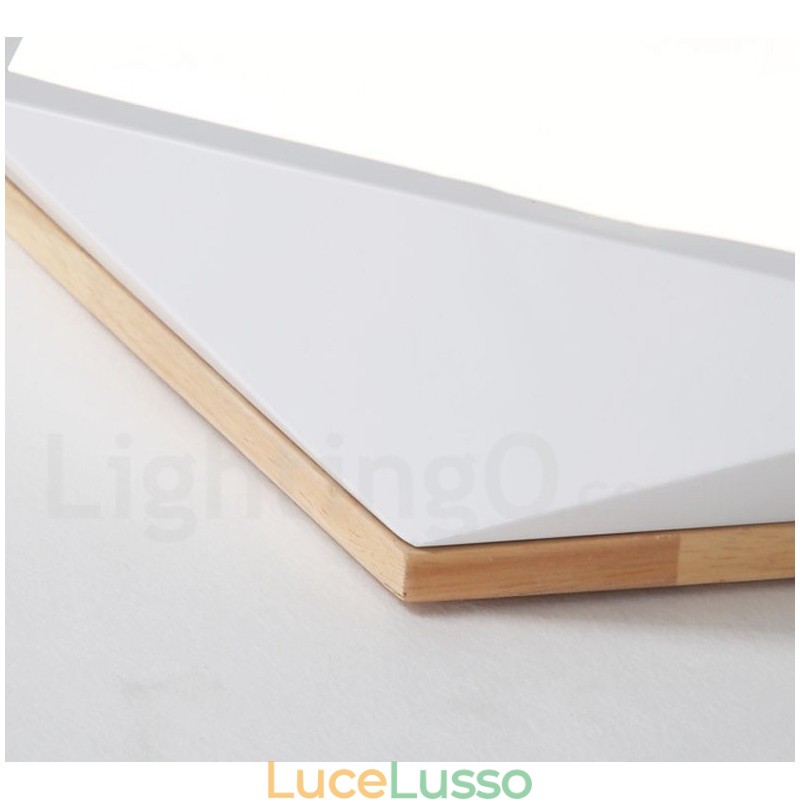 Lampada da soffitto in legno multicolore Macaron dimmerabile con paralume in acrilico Lampada da soffitto in stile nordico