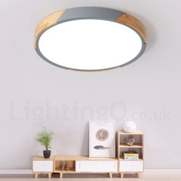 Lampada da soffitto ultra sottile in legno Macaron multicolore dimmerabile con paralume in acrilico Lampada da soffitto in stile nordico