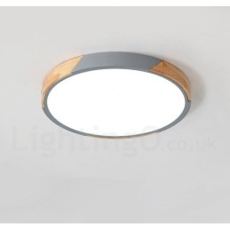 Lampada da soffitto ultra sottile in legno Macaron multicolore dimmerabile con paralume in acrilico Lampada da soffitto in stile nordico