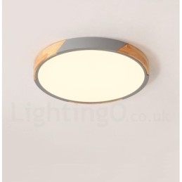 Lampada da soffitto ultra sottile in legno Macaron multicolore dimmerabile con paralume in acrilico Lampada da soffitto in stile nordico