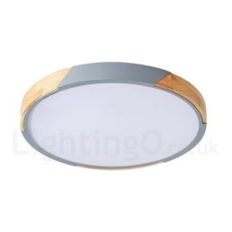 Lampada da soffitto ultra sottile in legno Macaron multicolore dimmerabile con paralume in acrilico Lampada da soffitto in stile nordico