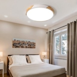 Lampada da soffitto ultra sottile in legno Macaron multicolore dimmerabile con paralume in acrilico Lampada da soffitto in stile nordico