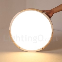 Lampada da soffitto ultra sottile in legno Macaron multicolore dimmerabile con paralume in acrilico Lampada da soffitto in stile nordico