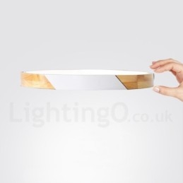 Lampada da soffitto ultra sottile in legno Macaron multicolore dimmerabile con paralume in acrilico Lampada da soffitto in stile nordico
