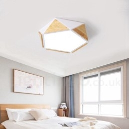 Lampada da soffitto in legno multicolore Macaron dimmerabile con paralume in acrilico Lampada da soffitto in stile nordico