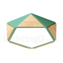 Lampada da soffitto in legno multicolore Macaron dimmerabile con paralume in acrilico Lampada da soffitto in stile nordico