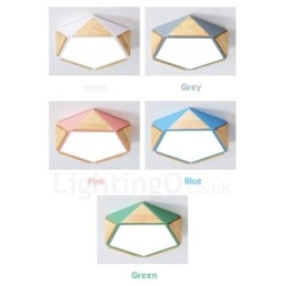Lampada da soffitto in legno multicolore Macaron dimmerabile con paralume in acrilico Lampada da soffitto in stile nordico