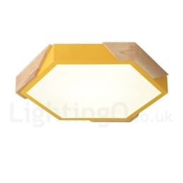Lampada da soffitto in legno multicolore ultra sottile Macaron dimmerabile con paralume in acrilico Lampada da soffitto in stile nordico